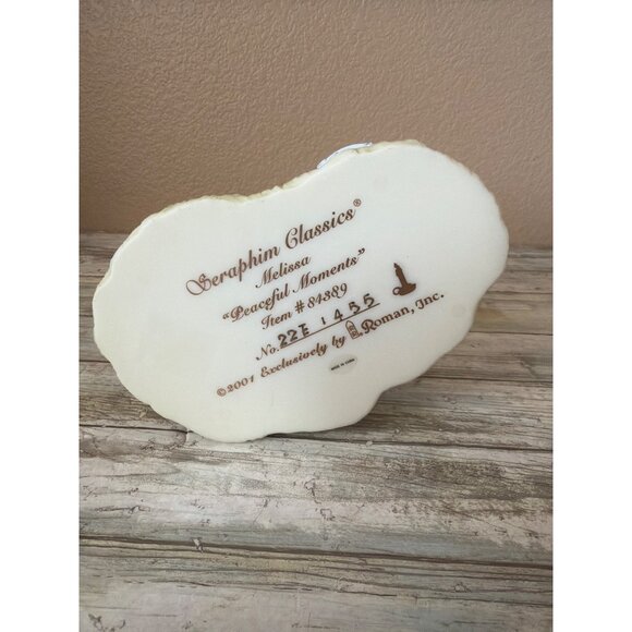 Seraphim Classics Melissa Peaceful Moments Angel Figurine 2001 Roman Inc - Picture 12 of 15